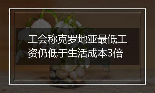 工会称克罗地亚最低工资仍低于生活成本3倍