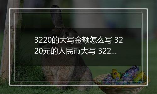 3220的大写金额怎么写 3220元的人民币大写 3220元的数字大写