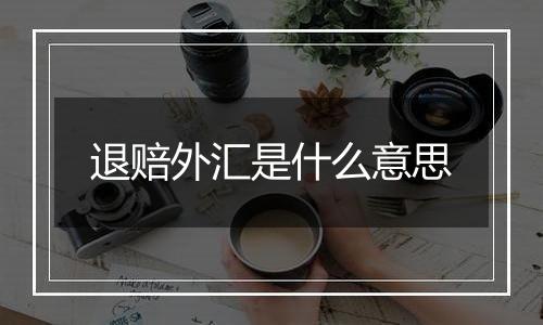 退赔外汇是什么意思