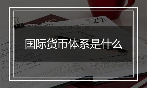 国际货币体系是什么