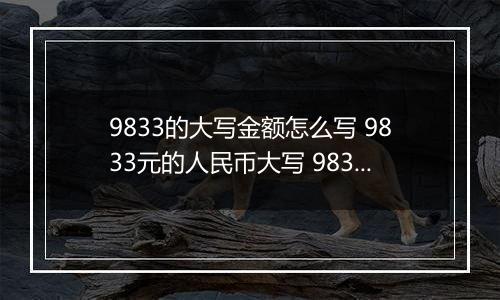 9833的大写金额怎么写 9833元的人民币大写 9833元的数字大写