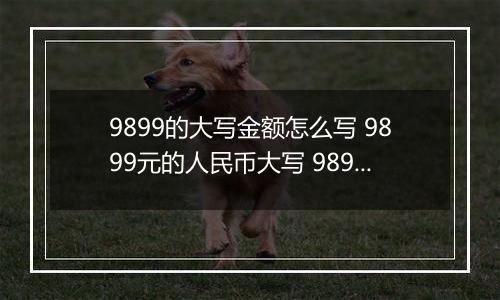 9899的大写金额怎么写 9899元的人民币大写 9899元的数字大写