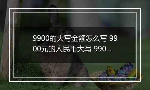 9900的大写金额怎么写 9900元的人民币大写 9900元的数字大写