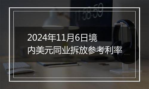 2024年11月6日境内美元同业拆放参考利率