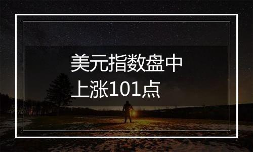 美元指数盘中上涨101点