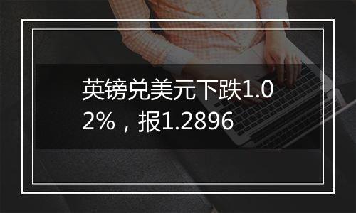 英镑兑美元下跌1.02%，报1.2896