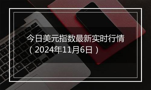 今日美元指数最新实时行情（2024年11月6日）