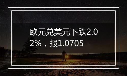 欧元兑美元下跌2.02%，报1.0705