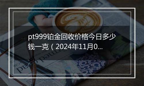 pt999铂金回收价格今日多少钱一克（2024年11月06日）