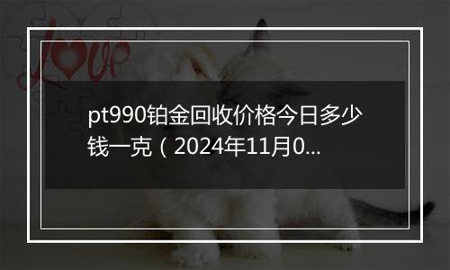 pt990铂金回收价格今日多少钱一克（2024年11月04日）