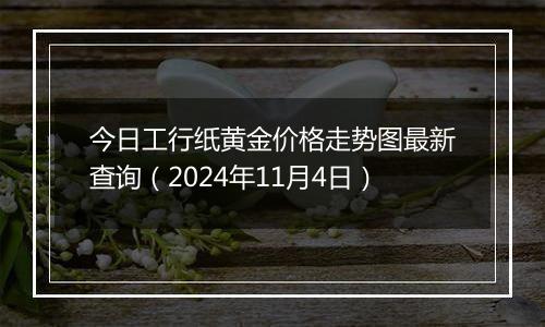 今日工行纸黄金价格走势图最新查询（2024年11月4日）