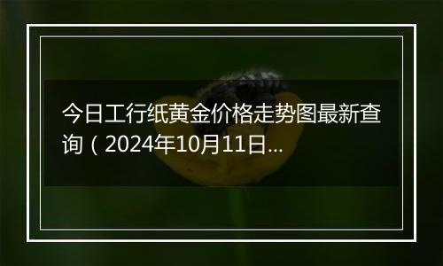 今日工行纸黄金价格走势图最新查询（2024年10月11日）