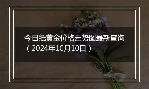 今日纸黄金价格走势图最新查询（2024年10月10日）