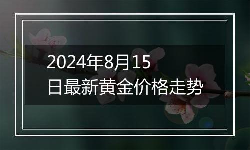 2024年8月15日最新黄金价格走势