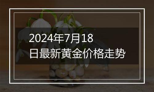 2024年7月18日最新黄金价格走势