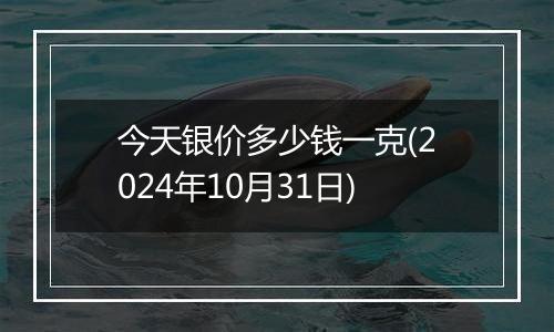 今天银价多少钱一克(2024年10月31日)