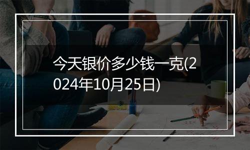 今天银价多少钱一克(2024年10月25日)