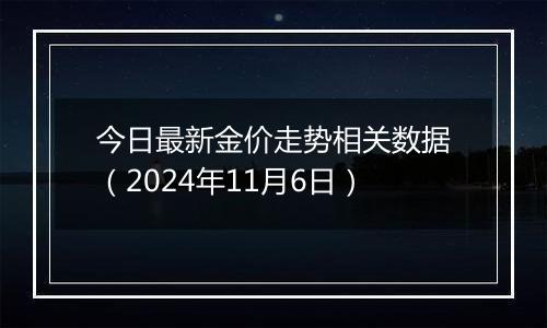 今日最新金价走势相关数据（2024年11月6日）