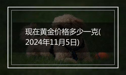 现在黄金价格多少一克(2024年11月5日)