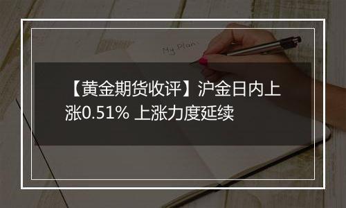 【黄金期货收评】沪金日内上涨0.51% 上涨力度延续