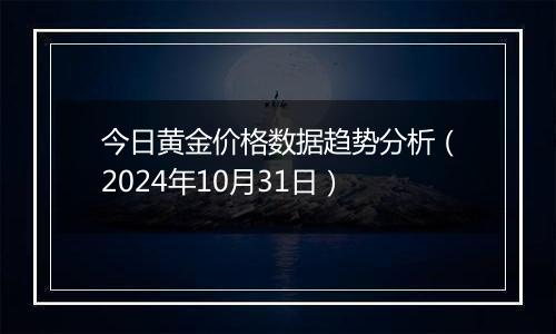 今日黄金价格数据趋势分析（2024年10月31日）