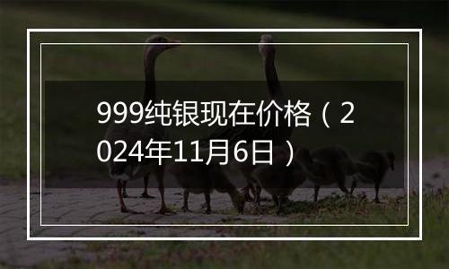 999纯银现在价格（2024年11月6日）