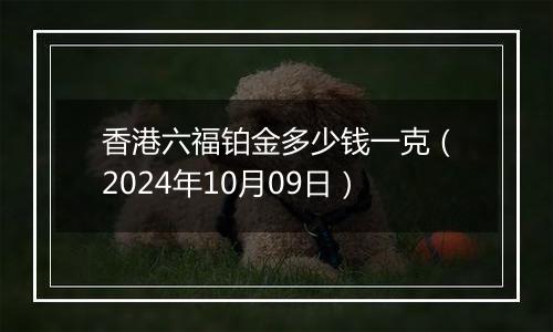 香港六福铂金多少钱一克（2024年10月09日）