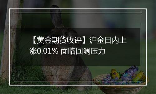 【黄金期货收评】沪金日内上涨0.01% 面临回调压力