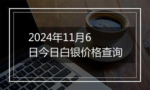 2024年11月6日今日白银价格查询