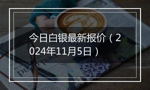 今日白银最新报价（2024年11月5日）