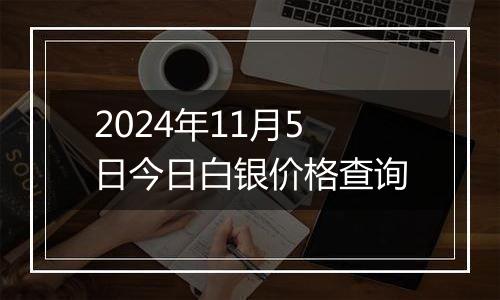 2024年11月5日今日白银价格查询