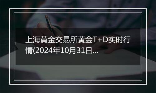 上海黄金交易所黄金T+D实时行情(2024年10月31日)