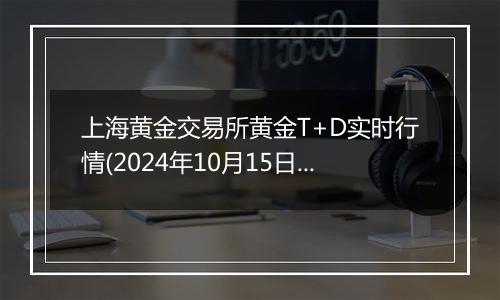 上海黄金交易所黄金T+D实时行情(2024年10月15日)