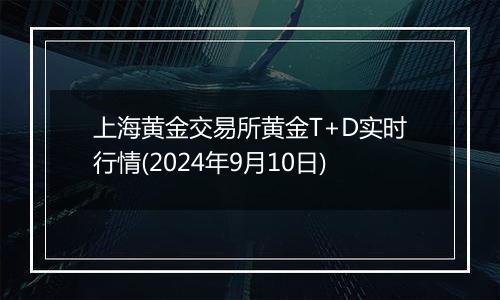 上海黄金交易所黄金T+D实时行情(2024年9月10日)