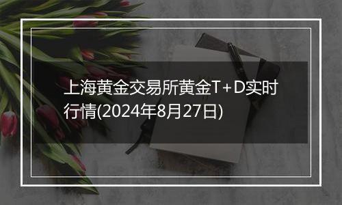 上海黄金交易所黄金T+D实时行情(2024年8月27日)