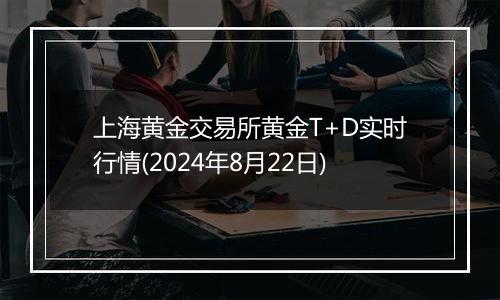 上海黄金交易所黄金T+D实时行情(2024年8月22日)