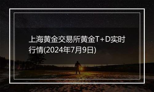 上海黄金交易所黄金T+D实时行情(2024年7月9日)