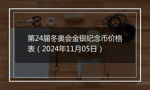 第24届冬奥会金银纪念币价格表（2024年11月05日）