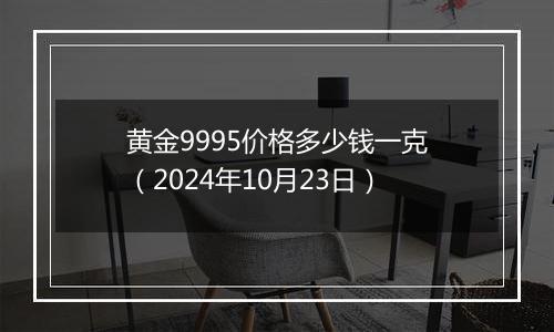 黄金9995价格多少钱一克（2024年10月23日）