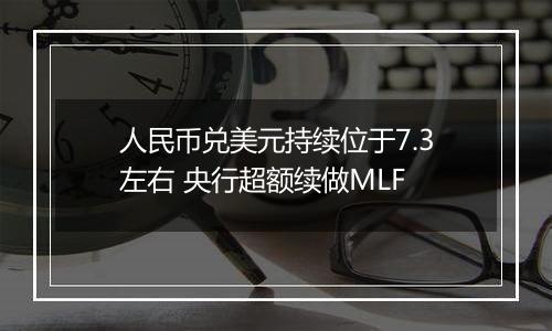 人民币兑美元持续位于7.3左右 央行超额续做MLF