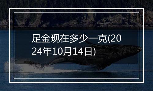 足金现在多少一克(2024年10月14日)