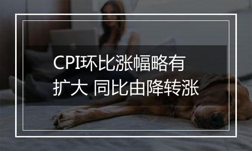 CPI环比涨幅略有扩大 同比由降转涨