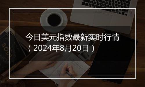 今日美元指数最新实时行情（2024年8月20日）