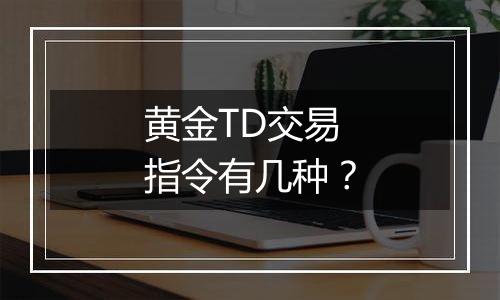 黄金TD交易指令有几种？