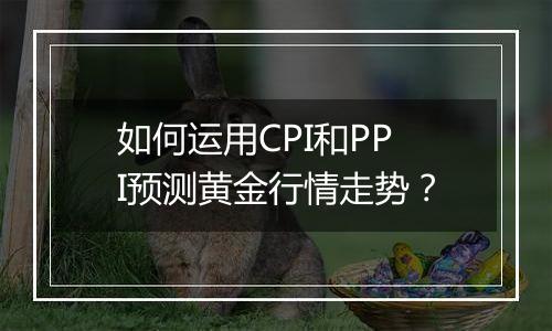 如何运用CPI和PPI预测黄金行情走势？