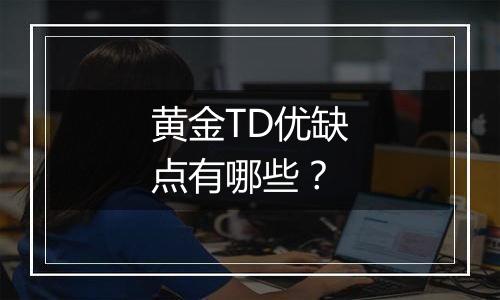 黄金TD优缺点有哪些？