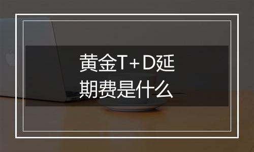 黄金T+D延期费是什么