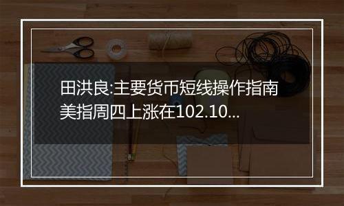 田洪良:主要货币短线操作指南 美指周四上涨在102.10之下遇阻