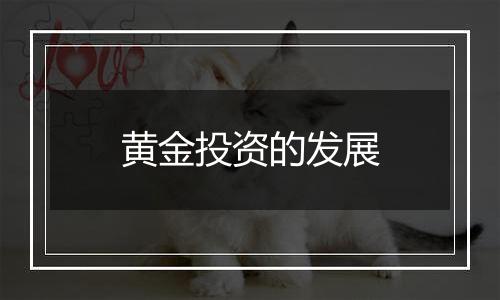 黄金投资的发展