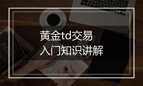 黄金td交易入门知识讲解